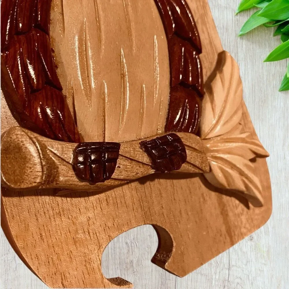 Owl Wood Puzzle Trinket Jewelry Box